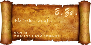 Bárdos Zsolt névjegykártya
