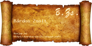 Bárdos Zsolt névjegykártya